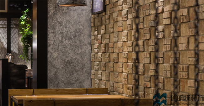 燒烤自助店裝修設(shè)計效果圖-懷舊風格燒烤自助店